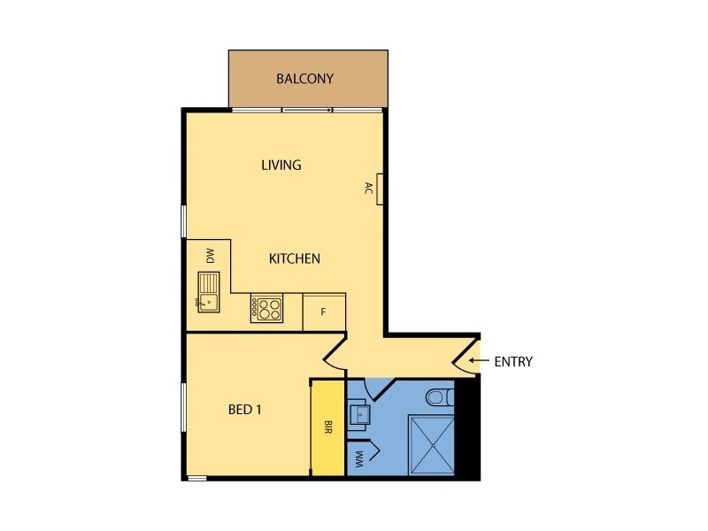 1301/109 Clarendon Street, Southbank VIC 3006 Floorplan