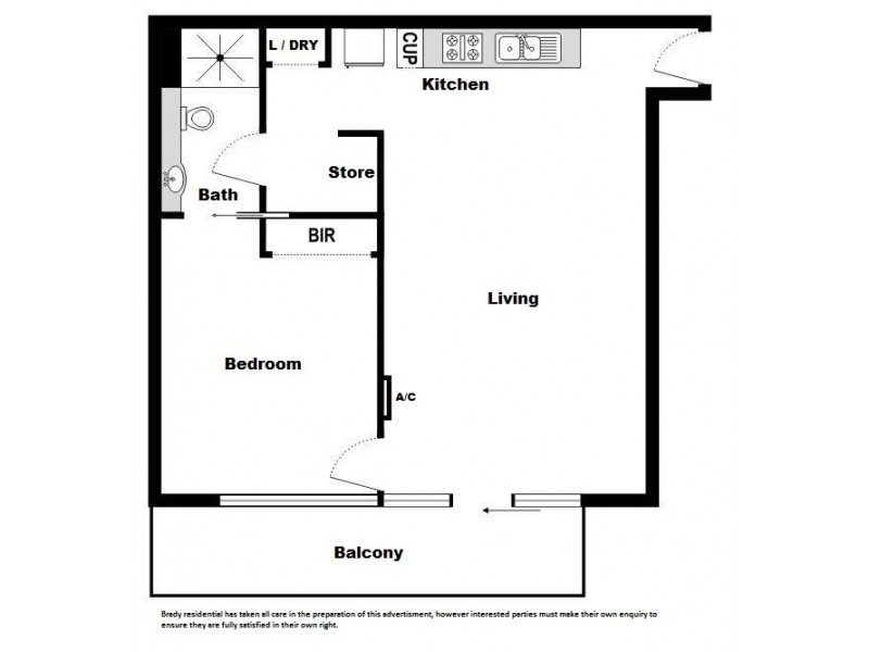 308/25-33 Wills Street, Melbourne VIC 3000 Floorplan