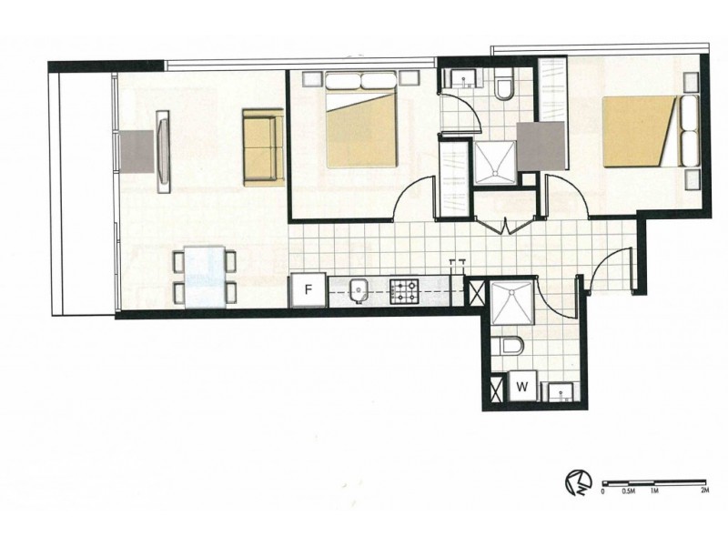 2103/5 Sutherland Street, Melbourne VIC 3000 Floorplan