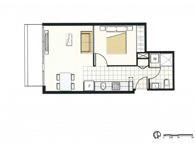 402/5 Sutherland Street, Melbourne VIC 3000 Floorplan