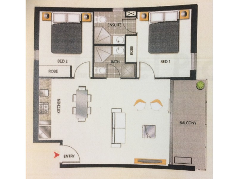 3205/380 Little Lonsdale Street, Melbourne VIC 3000 Floorplan