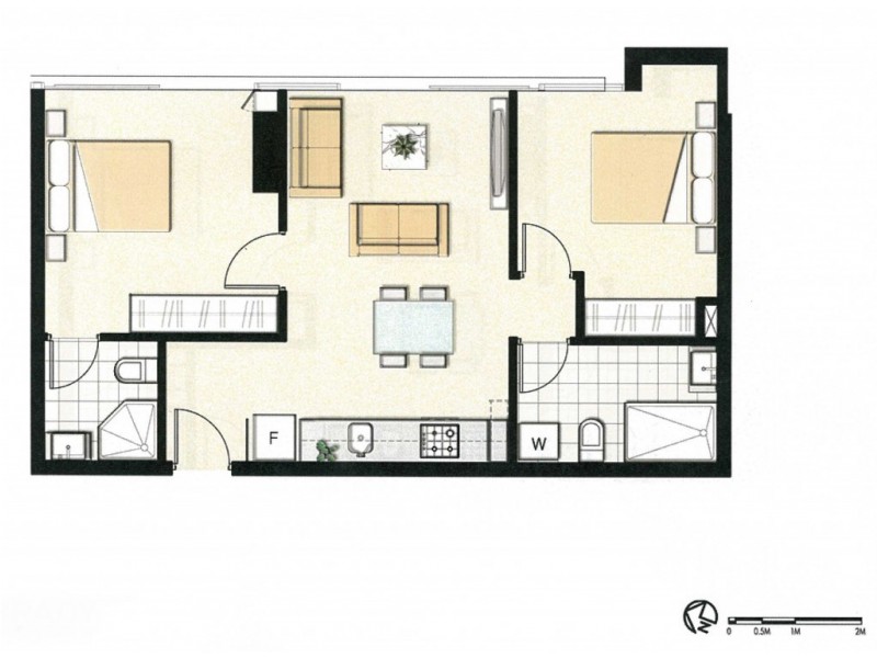 1208/8 Sutherland Street, Melbourne VIC 3000 Floorplan