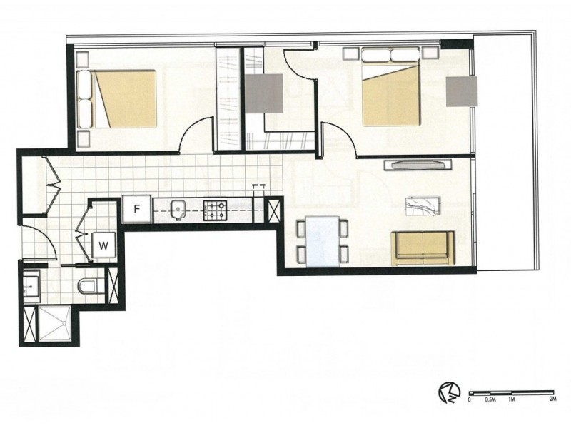 406/5 Sutherland Street, Melbourne VIC 3000 Floorplan