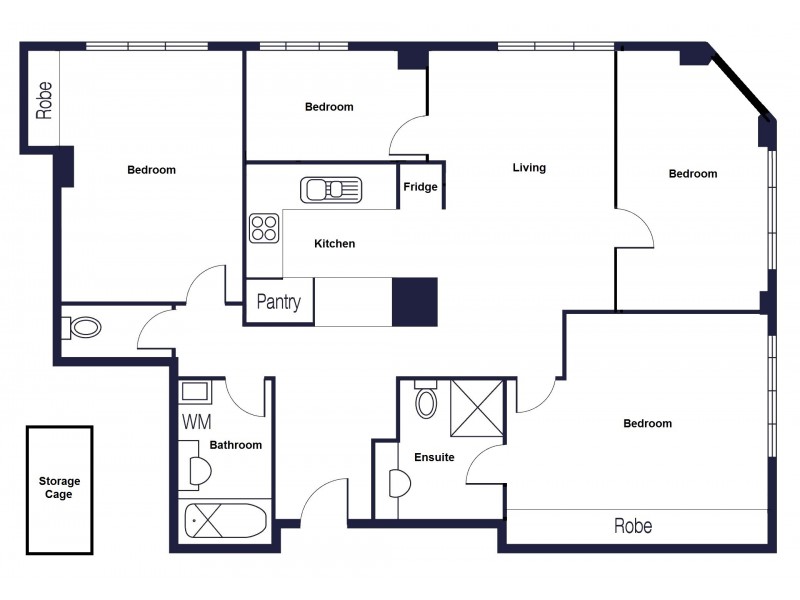 303/501 Little Collins Street, Melbourne VIC 3000 Floorplan