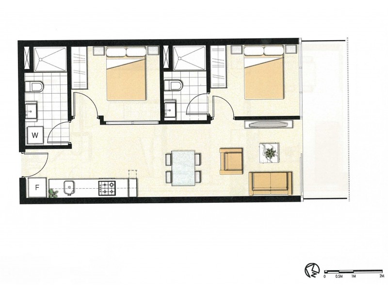 402/8 Sutherland Street, Melbourne VIC 3000 Floorplan