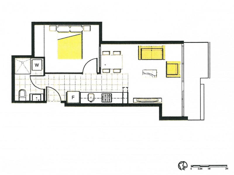 507/5 Sutherland Street, Melbourne VIC 3000 Floorplan