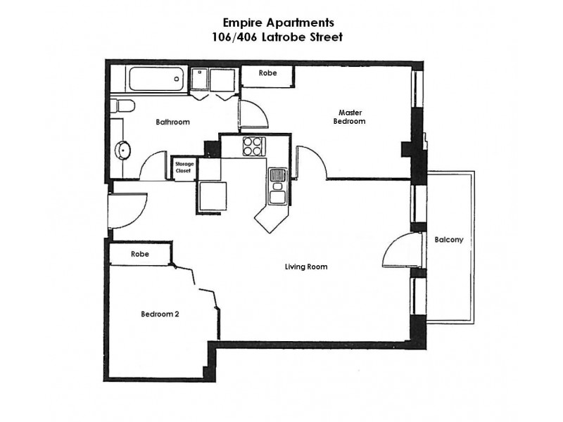 106/406 La Trobe Street, Melbourne VIC 3000 Floorplan