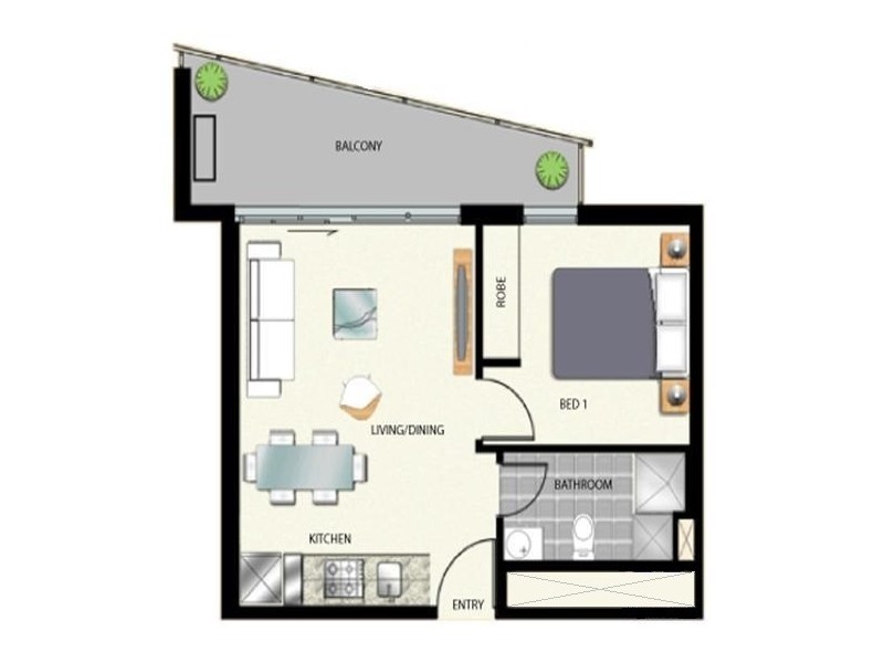 1704/380 Little Lonsdale Street, Melbourne VIC 3000 Floorplan