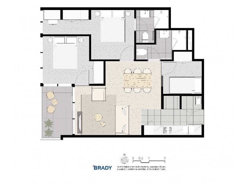 2105/500 Elizabeth Street, Melbourne VIC 3000 Floorplan