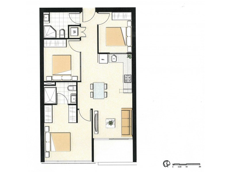 2903/8 Sutherland Street, Melbourne VIC 3000 Floorplan