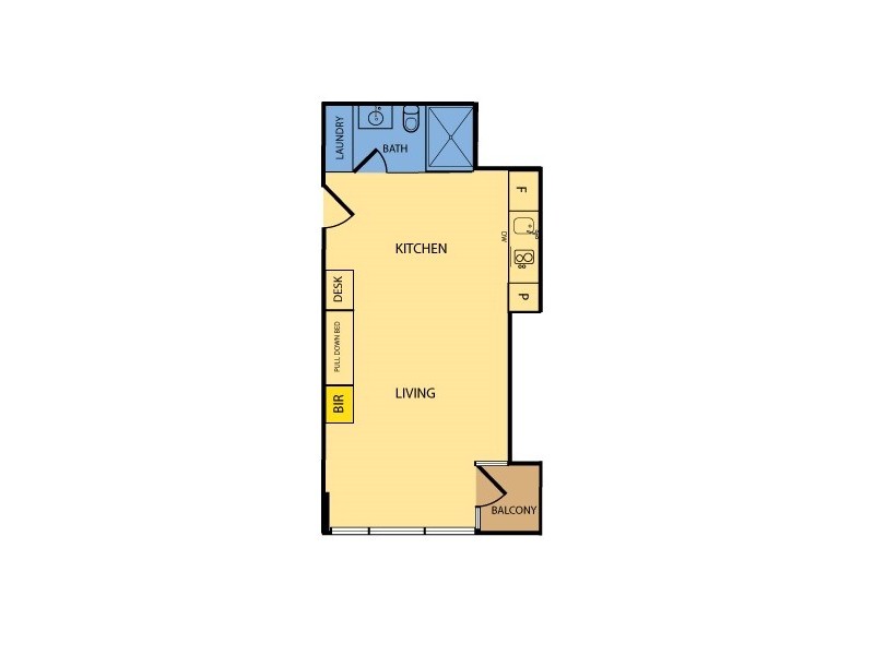 1708/155 Franklin Street, Melbourne VIC 3000 Floorplan