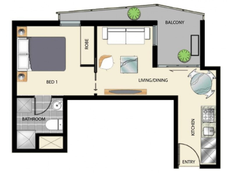 1903/380 Little Lonsdale Street, Melbourne VIC 3000 Floorplan