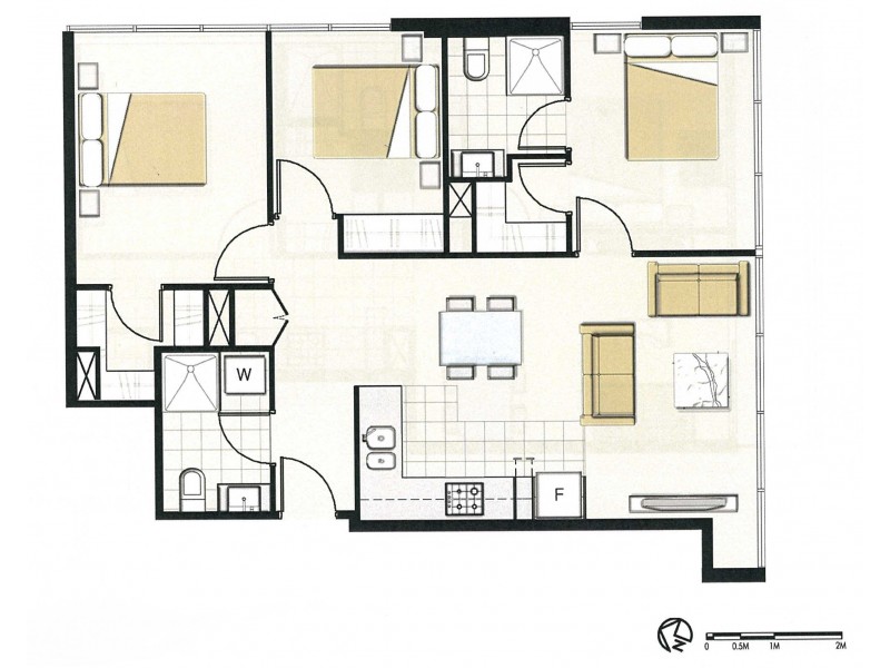 706/5 Sutherland Street, Melbourne VIC 3000 Floorplan