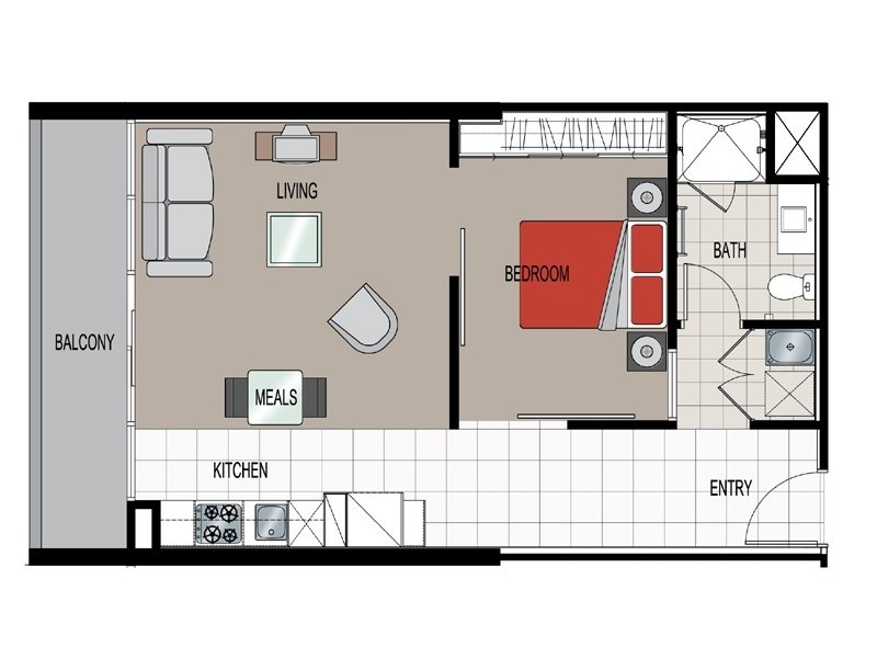 1403/8 Downie Street, Melbourne VIC 3000 Floorplan