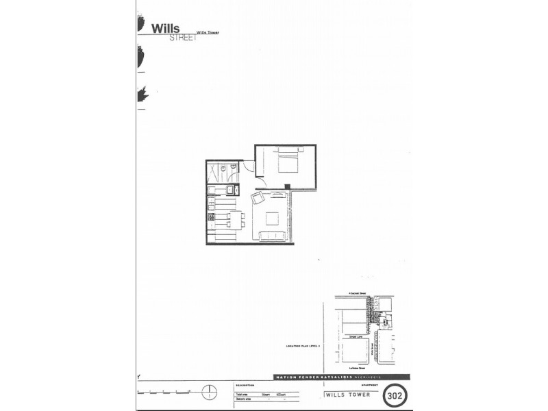 302/22-40 Wills Street, Melbourne VIC 3000 Floorplan