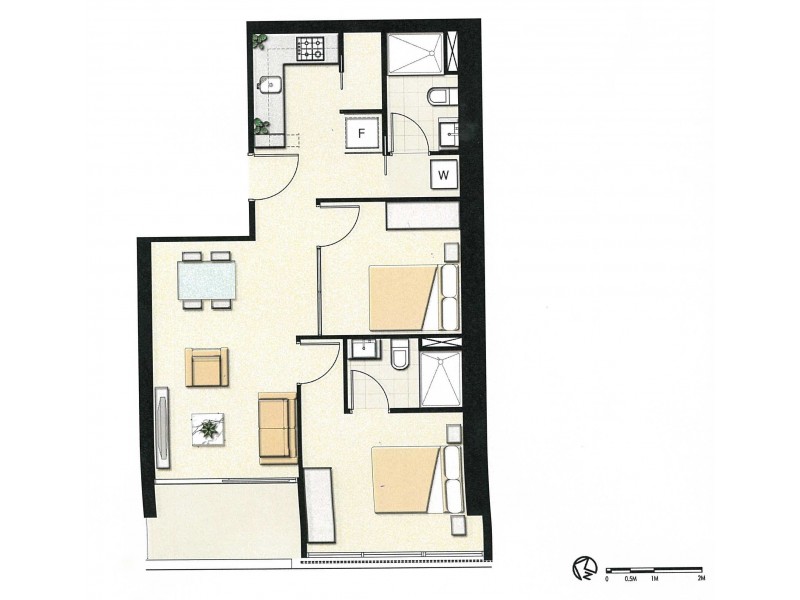 3009/8 Sutherland Street, Melbourne VIC 3000 Floorplan