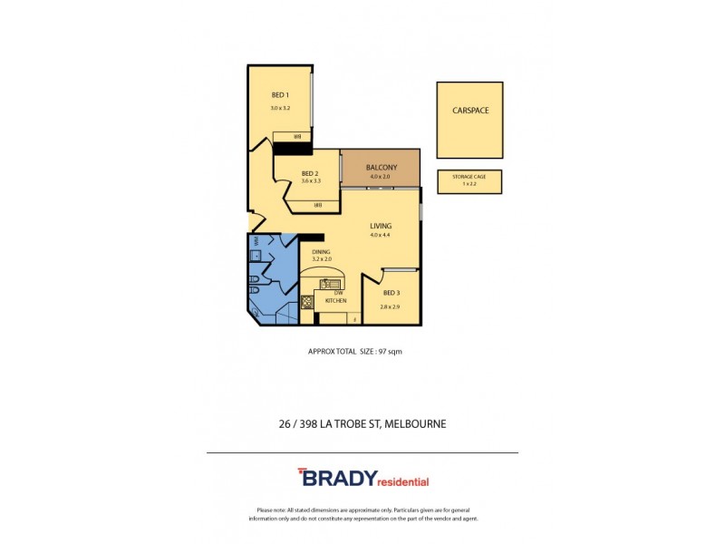 26/398 Latrobe Street, Melbourne VIC 3000 Floorplan
