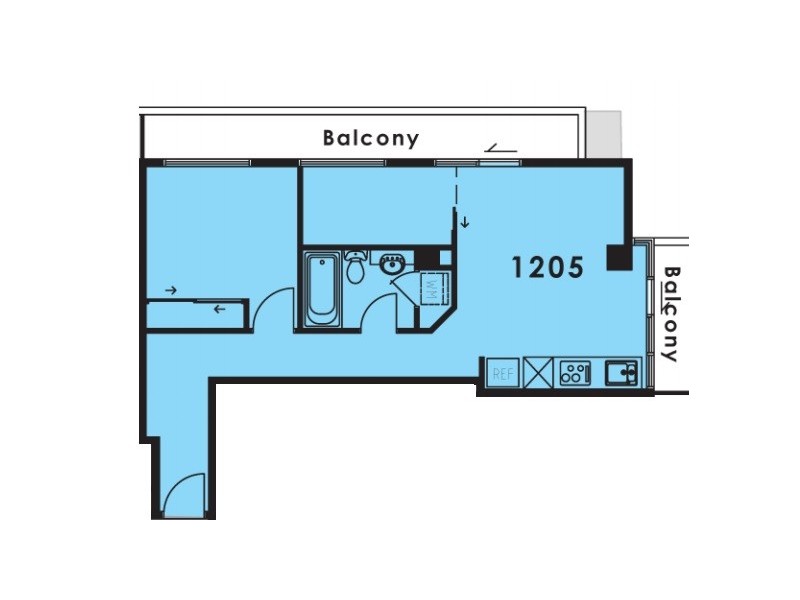 1205/455 Elizabeth Street, Melbourne VIC 3000 Floorplan
