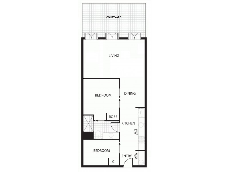 107/547 Flinders Lane, Melbourne VIC 3000 Floorplan