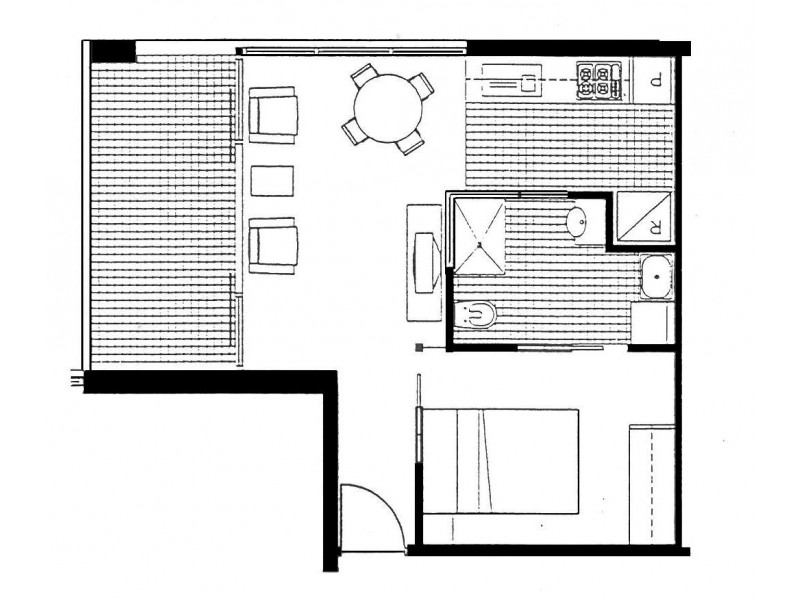 2401/22-40 Wills Street, Melbourne VIC 3000 Floorplan