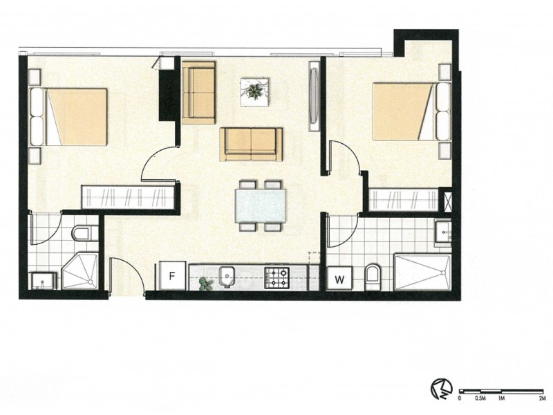 609/8 Sutherland Street, Melbourne VIC 3000 Floorplan