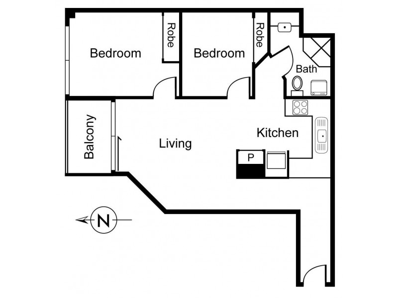 102/408 La Trobe Street, Melbourne VIC 3000 Floorplan