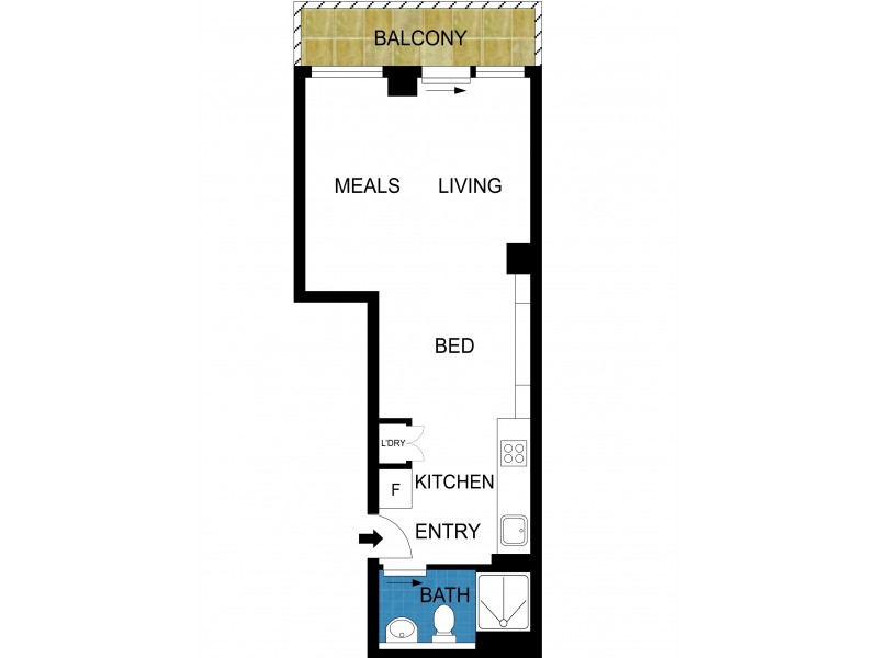 2506/350 William Street, Melbourne VIC 3000 Floorplan