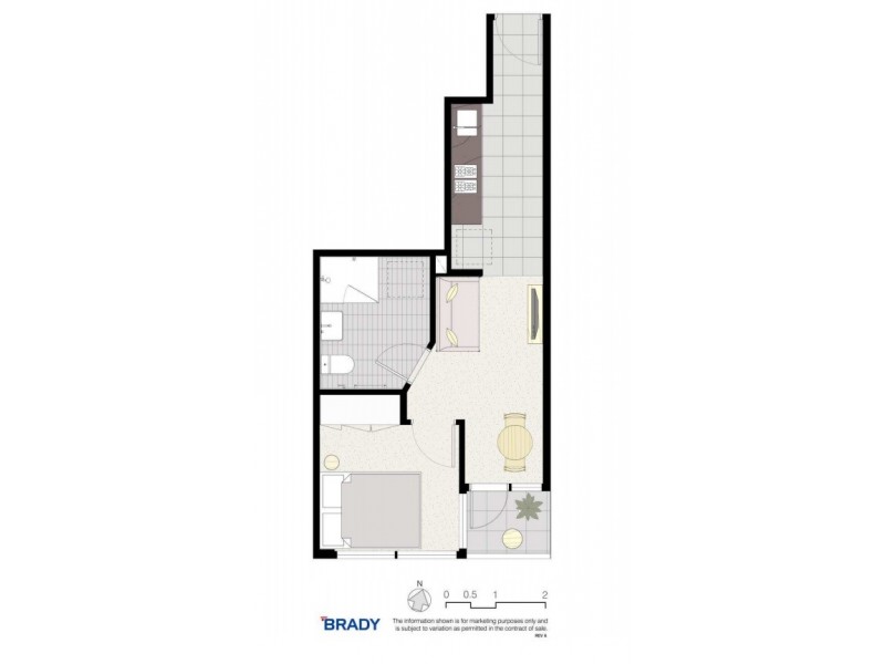 3908/500 Elizabeth Street, Melbourne VIC 3000 Floorplan