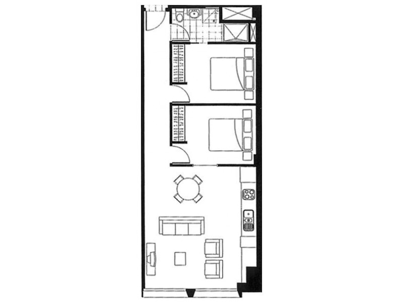 1305/270 King Street, Melbourne VIC 3000 Floorplan