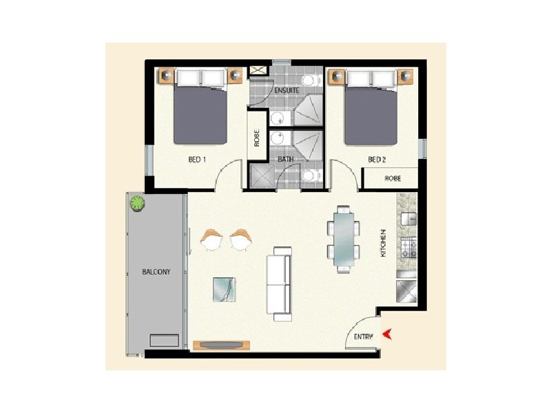 3002/380 Little Lonsdale Street, Melbourne VIC 3000 Floorplan