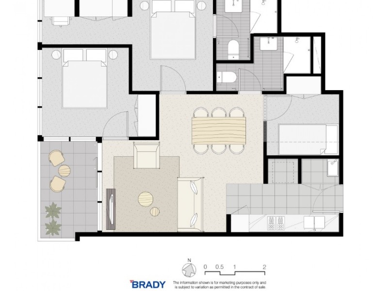 5305/500 Elizabeth Street, Melbourne VIC 3000 Floorplan