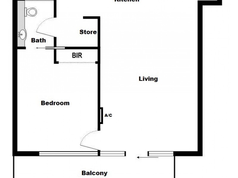 1806/25-33 Wills Street, Melbourne VIC 3000 Floorplan