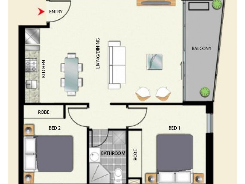 1706/380 Little Lonsdale Street, Melbourne VIC 3000 Floorplan