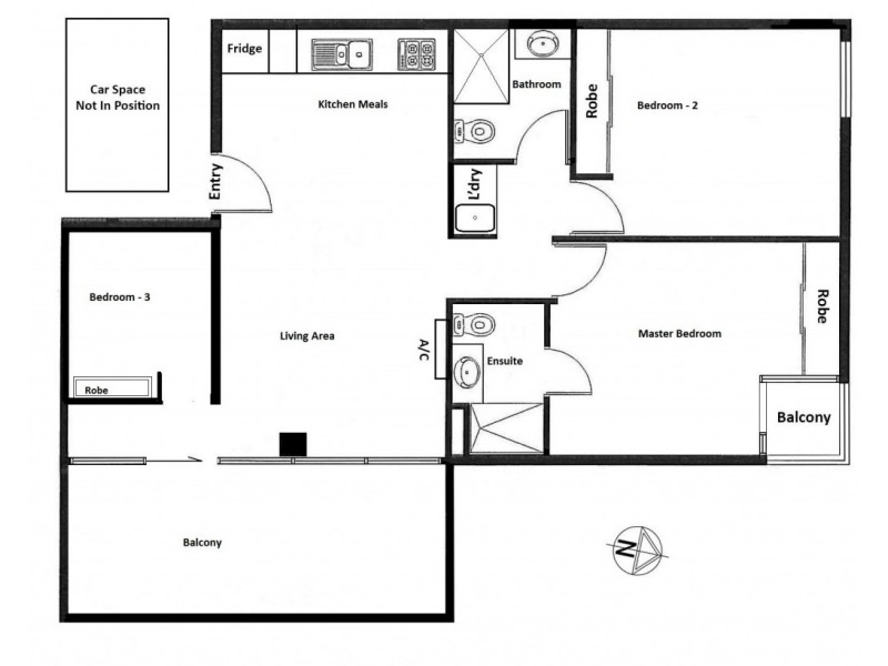 1905/25-33 Wills Street, Melbourne VIC 3000 Floorplan