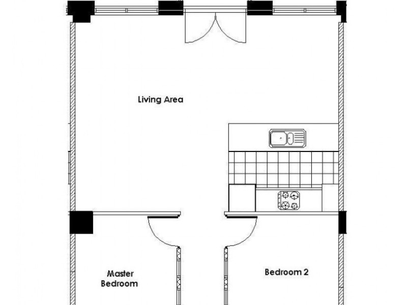 1308/270 King Street, Melbourne VIC 3000 Floorplan