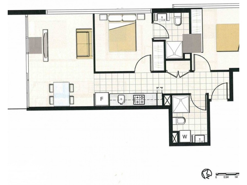 1303/5 Sutherland Street, Melbourne VIC 3000 Floorplan