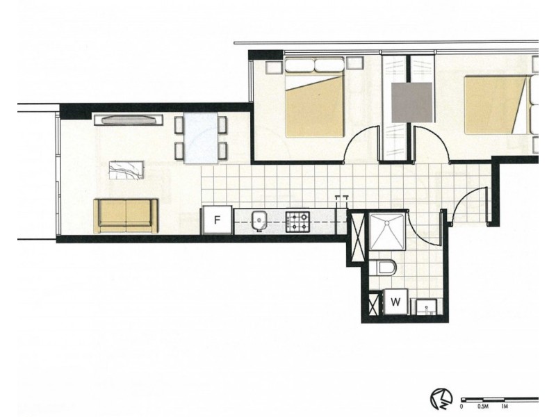 503/5 Sutherland Street, Melbourne VIC 3000 Floorplan
