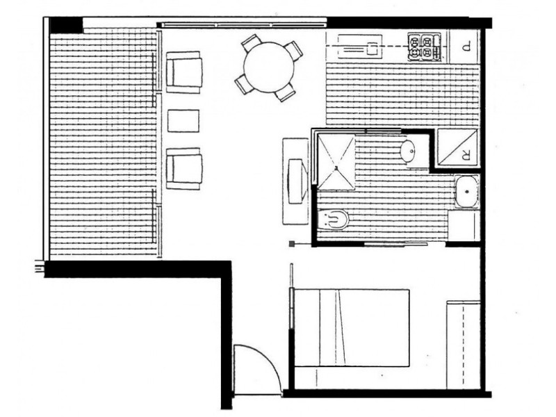 2401/22-40 Wills Street, Melbourne VIC 3000 Floorplan