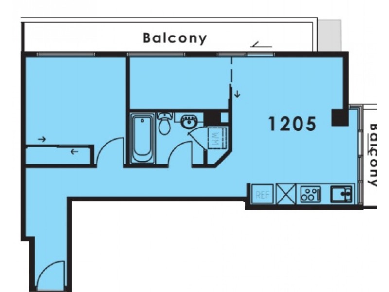 1205/455 Elizabeth Street, Melbourne VIC 3000 Floorplan