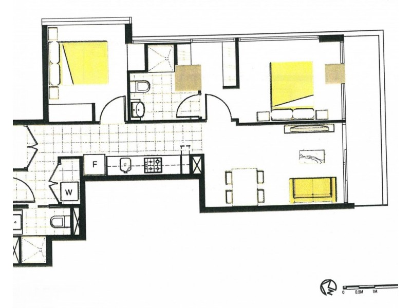 1406/5 Sutherland Street, Melbourne VIC 3000 Floorplan