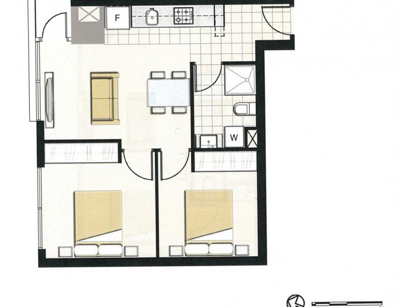 1001/5 Sutherland Street, Melbourne VIC 3000 Floorplan