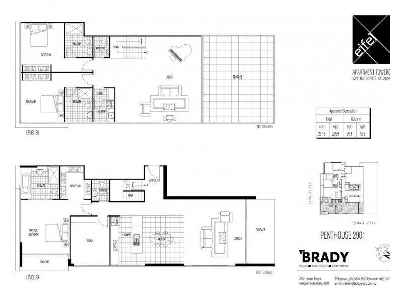 2901/8 Downie Street, Melbourne VIC 3000 Floorplan