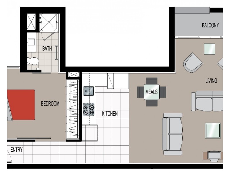 1609/8 Downie Street, Melbourne VIC 3000 Floorplan