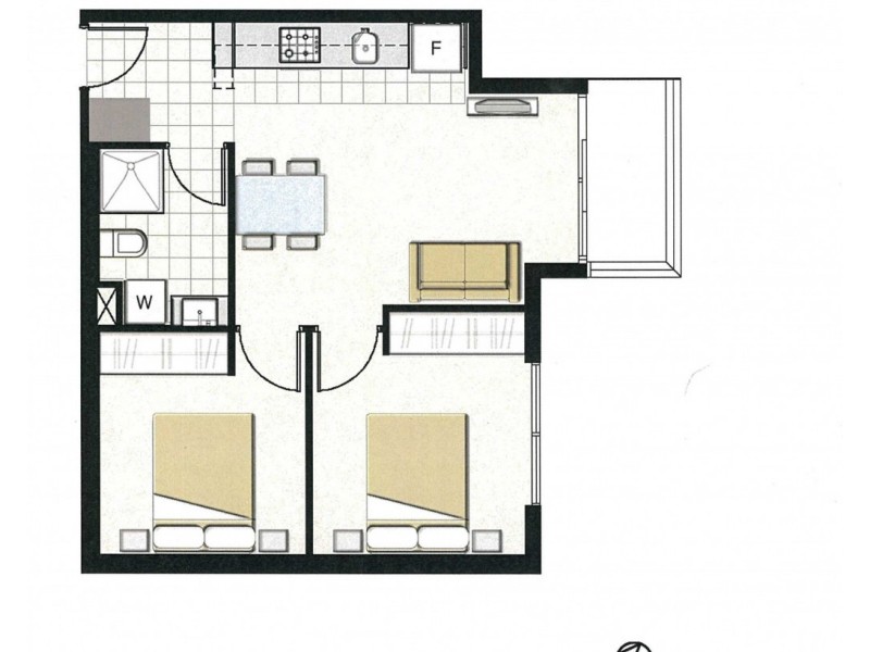 2308/5 Sutherland Street, Melbourne VIC 3000 Floorplan