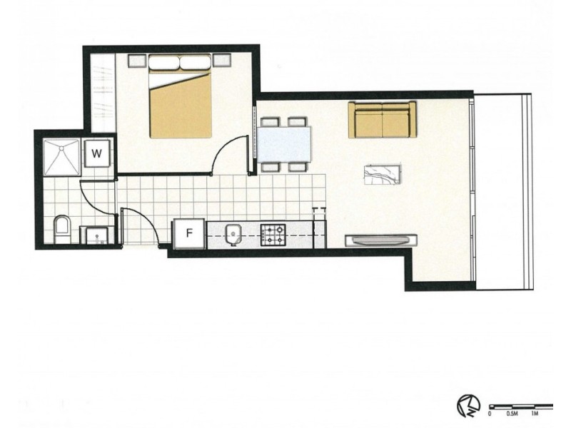 907/5 Sutherland Street, Melbourne VIC 3000 Floorplan