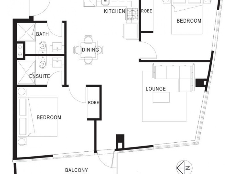 2302/8 Exploration Lane, Melbourne VIC 3000 Floorplan