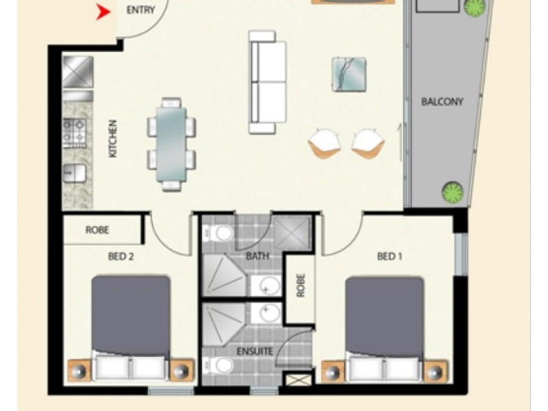 3606/380 Little Lonsdale Street, Melbourne VIC 3000 Floorplan