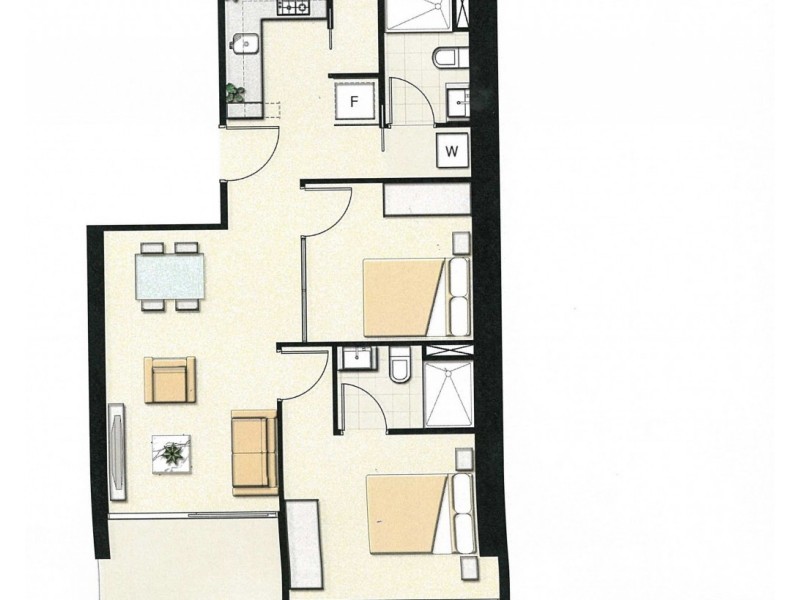 3009/8 Sutherland Street, Melbourne VIC 3000 Floorplan