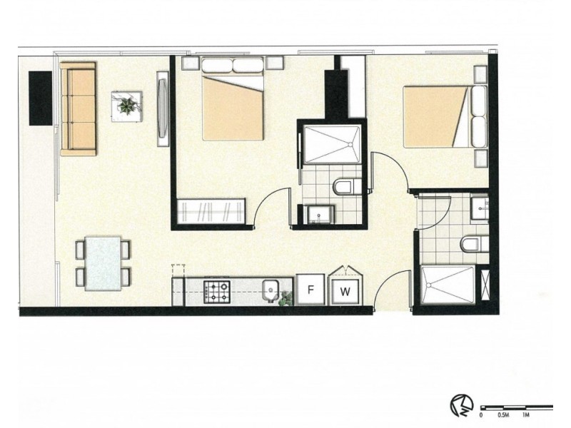 1707/8 Sutherland Street, Melbourne VIC 3000 Floorplan