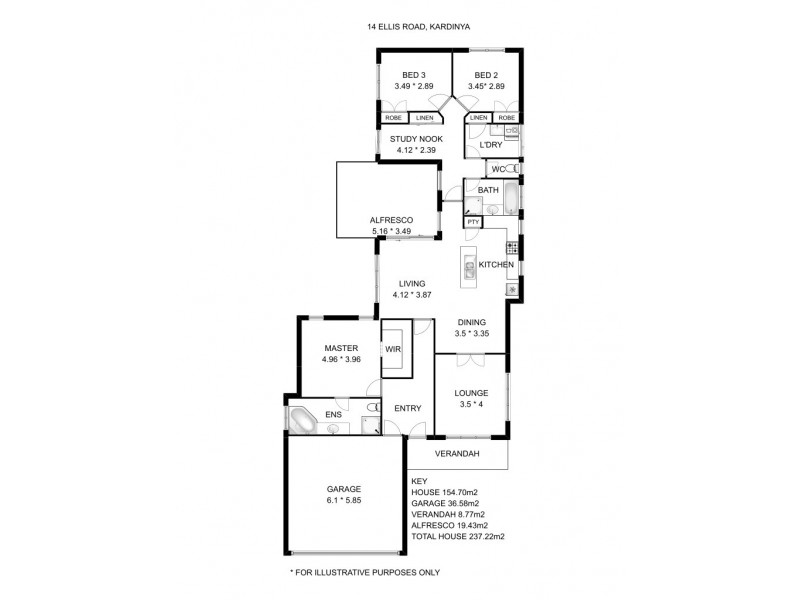 14 Ellis Road, Kardinya WA 6163 Floorplan